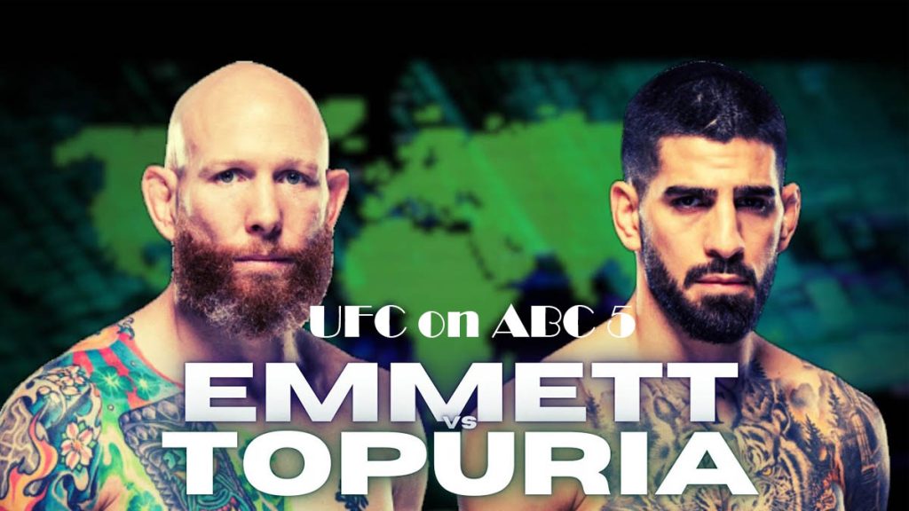 UFC on ABC 5 Live Fight Card, Josh Emmett vs. Ilia Topuria live in US